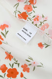 Split V Neck Floral Plus Size Blouse with Ruffles