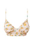 Multicolor Fruit Print Ruffled Detail High Waist Bikini
