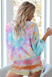 Floral Print White Knit Lounge Set