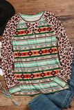 Western Aztec Patchwork Top