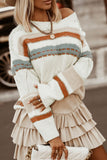 Striped Colorblock Knit Sweater