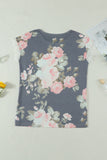 Floral Print Gray T-shirt
