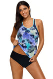 Floral Print Racerback Tankini Top