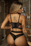 Lace Hollow-out Two-piece Lingerie Set
