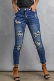 Patch Destroyed Skinny Jeans