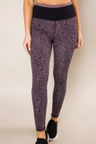 Purple Leopard Print Active Leggings