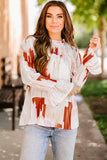 Multicolor Brushstroke Printed Smocking Blouse