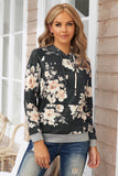 Floral Hoodie with Kangaroo Pocket