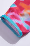 Rose Turquoise Tie Dye Yoga Tank Jogging Set