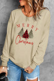 Leopard Plaid Tree Graphic Christmas Sweatshirt