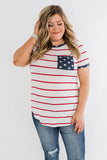 Stripes & Stars Plus Size T-shirt