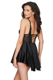 Lace Satin Babydoll with Thong