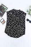 Floral Scalloped V Neck Short Sleeves Top