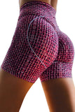 Printed High Waist Lift Up Yoga Shorts