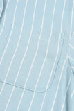 Striped Shirt Midi Dress with Sash