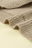Kangaroo Pocket Button Lace Drawstring Hooded Pullover Sweater