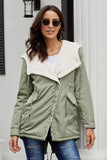 Asymmetric Hooded Fleece Winter Coat