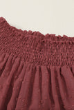 Smocked Waist Swiss Dot Casual Shorts