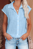 Turn-down Collar Button Front Tank