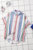 Happier With You Striped Button Top