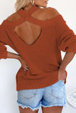 Cool Breeze Cotton Cold Shoulder Sweater