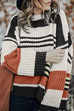 Striped Pattern Knit Sweater