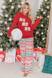Christmas HO HO HO Graphic Round Neck Sweatshirt