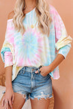 Rainbow Tie Dye Pullover Long Sleeve Top