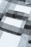 Plaid Print Pocket Women Shacket