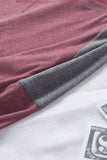 Khaki Color Block Raglan Sleeve Top