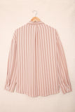 Striped Buttons Closure Long Sleeve Shirt