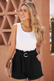 Casual Paper Waist Shorts