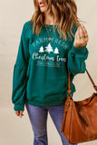 Christmas Tree Letter Graphic Print Pullover Sweatshirt