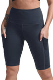 High Waist Tummy Control Side Pockets Biker Yoga Shorts