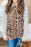 Striped Patchwork Pullover Hoodie