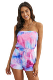 Tie Dye Strapless Romper
