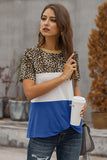 Color Block Leopard Tee