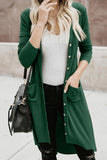 Selected Button Pocketed High Low Cardigan