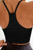 Mesh Splicing Textured Active Sports Bra