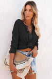 Cotton Knit Grommet Top