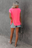 Pocketed Tee with Side Slits