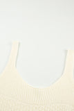 Crochet Knit Tank with Ruffle