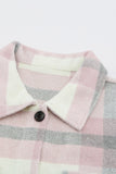 Plaid Print Pocket Women Shacket
