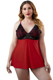 Lace See-through Plus Size Chemise