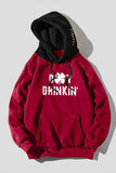 Clover DRINKIN' Print Pocket Men's Pullover Hoodie