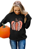 Halloween Pumpkin Graphic Pullover Sweatshirt