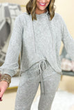 Hooded Drawstring High Waist Two Piece Loungewear