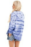 Tie Dye Long Sleeve Drawstring Hoodie