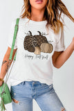Happy Fall Y\'all Pumpkin Print Graphic T Shirt