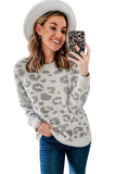 Leopard Print Knit Sweater